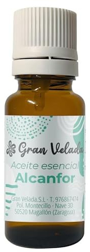 Gran Velada - Aceite Esencial de Alcanfor 100% Natural 250 ml | Calmante, Antiséptico y Expectorante | Ideal para Cosmética y Aromaterapia | Alivia Dolores Musculares y Cansancio en Piernas