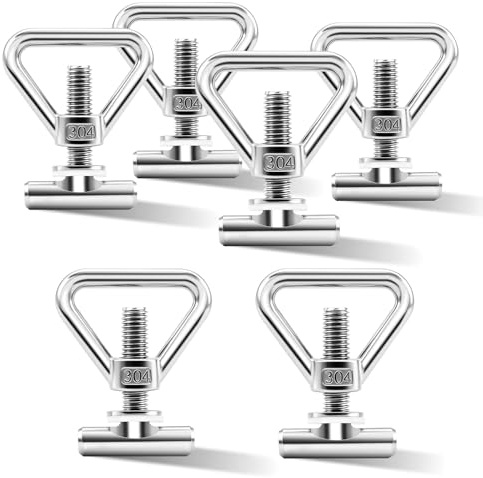 jwtyu Set di 6 occhielli per fissaggio del carico M10, accessori in acciaio inox, capacità di carico 100 kg, sistema di fissaggio per VW T5 T6 T6.1