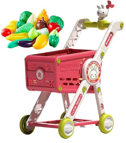 Einkaufswagen - Spielzeug Einkaufswagen Mit Zubehör Für er,Lernspielzeug Kindergartenküche Für Mädchen Geburtstag Geschenk Idee