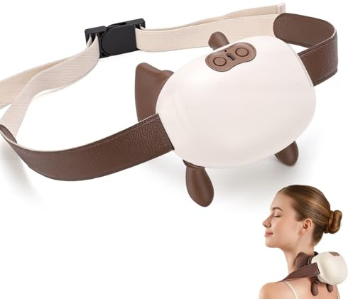 Nackenmassagegerät Mit Wärme,4d Shiatsu Massagegerät Nacken,3 Massagestufen 2 Temperaturstufen, Tragbar Elektrische Kabellos Massagegerät Nacken Schulter Für Muskelentspannung
