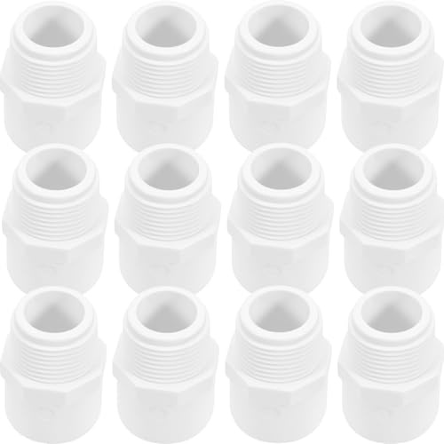 DIKACA 20 Pezzi Raccordi in PVC Filettati Connettori per Tubi 25Mm Bianchi Raccordo per Acqua Adattatori per Irrigazione Piscina e Strutture Fai da Te Installazione Semplice e