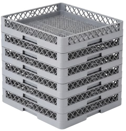 MORLEOS Spülkorb 50x50-6er Set für Gastro Spülmaschine – Besteckspülkorb 49x49x10 cm (feinmaschig) – Geschirrkorb für Restaurant Hotel Catering – robust hygienisch