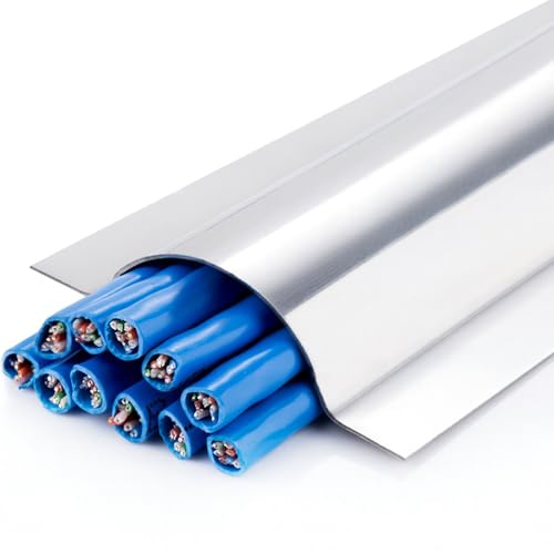 Edelstahl-Kabelkanal, 100 cm Lange Kabelkanal-Kabelabdeckung aus Metall, Wand-Boden-Kabelabdeckungen for Einkaufszentrum/Unternehmen/Garage(100MM)