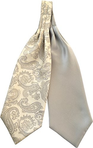 Great British Tie Club Herren Paisley Satin Wende-Ascot-Krawatte – Reversible Cravat, Elegantes Paisley-Design, Luxuriöse Satin-Krawatte für Hochzeiten, formelle Anlässe & besondere Events