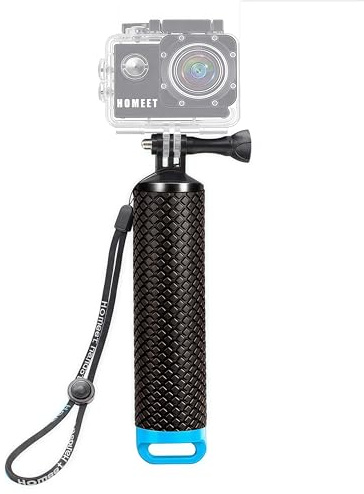 Homeet Schwimmer Handgriff Schwimmender Hand Grip Unterwasser Handstick Monopod Pole Selfie Stick Ergonomisch für Action Kameras【BLAU】