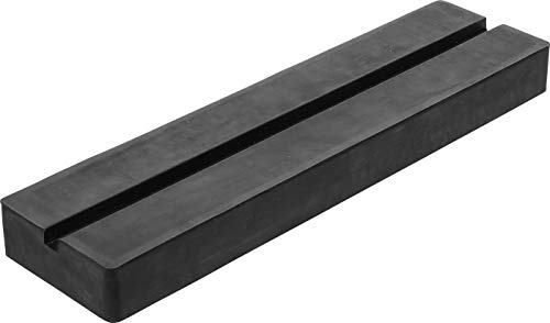 BGS 7012 | Gummiauflage mit Nut | für Hebebühnen | 373 x 100 x 35 mm | Vollgummi (SBR) mit verstärktem Kern | max. Belastung 2500 kg | universell passend