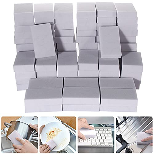 Spugna a Gomma a,100 Pezzi Spugne for Pulire,Ea Spse Dirt Eraser,Ea Ristenti Spugna multifunzion for Pulire,Cancellare,Togliere Le Mahie - Bagno,Cucina,i,Muro