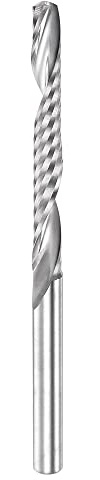 sourcing map Terminal Fraise CNC Fraise Mèche 1/8 3,175mm Tige 3mm x 28mm | Carbure Simple Spirale Cannelure Upcut Fraisage Fraise pour Acrylique PVC MDF Bois dur