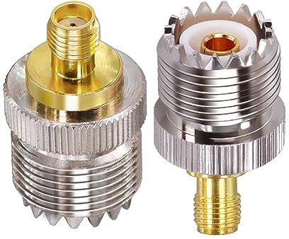 TUOLNK SMA auf PL259 Adapter SMA Buchse auf UHF PL-259 Buchse Koax Stecker für CB Funkantenne SO239 Buchse auf Koaxial Adapter 2St