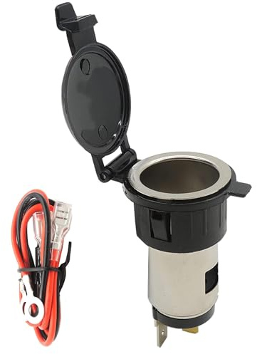 HISports 12 24V Socket Car Motorcycle Lighter Socket | Lighter Power Outlet Receptacle Adapter Power Cigar Lighter Female Socket for Car Motorcycle Boat Tractor