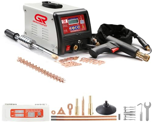 GRAUTOSPOT F98ES 110V Spot Welder Dent Puller,3KW Panel Spot Welder Puller,Stud Welder Machine,9 Models Spot Welding Machine for Car Body Dent Repair,Car Repair Shops