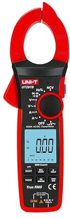 UNI-T Uni-trend Multimeter clamp meter UT205E UT206B UT207B UT208B Analog Digital clamp meter Current clamps AC DC 1000A 1000V Ammeter Pliers Professional NCV LPF Tester 6000 Counts(UT207B)