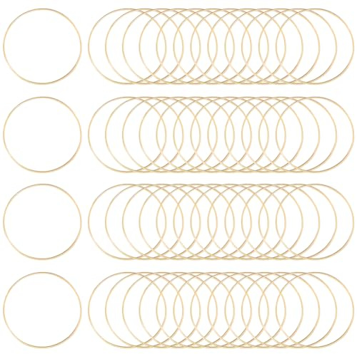 SOFPLATE 60 st 40 mm ringörhängen fynd runda pärlor ringar gyllene mässing cirkel öra länk öppen infattning ram hänge för smyckestillverkning kvinnor hantverk gör-det-själv konst skapande gåva