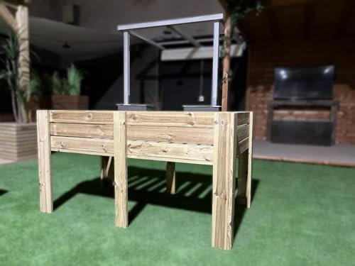 Vidahuerto Mesa de Mesa Cultivo Especial hortalizas con 30 cm de Profundidad. Malla geotextil incluida. (200X80X80 CM)