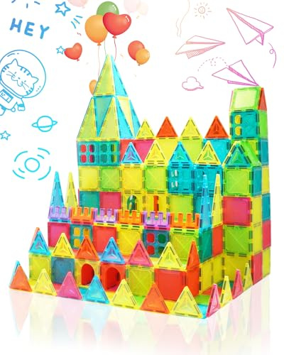 Beeyouk Bloques Magneticos Construccion Niños 3 Años Juego de Piezas Magneticas Niños Educa Magnetics Juego Imanes Juguetes Construcciones Magneticas Niños 4 Años Regalo Ninos Niña 5 6 7 8 9 10 Años
