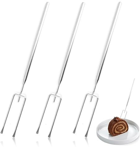 AUEFUDQ 3 pezzi Forchette per Cioccolato, Forchette per Fonduta Forchetta Al Cioccolato Forchettone, Set Forchettine Per Cioccolato In Acciaio Inossidabile per fai-da-te Cioccolatini e Tartufi