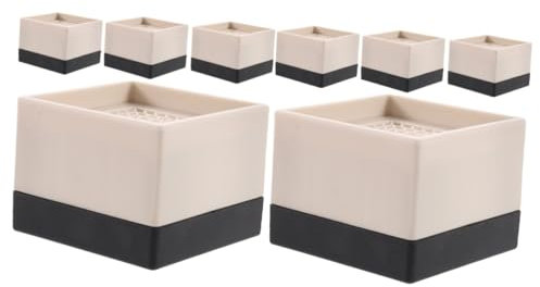 Amosfun 8pcs Bed Frame Riser Blocks Furniture Lifts Desk Risers Couch Sofa Bed Lifts