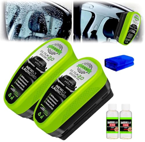 Clearvision Glasreiniger, 150 ml, Ölfilm-Reiniger für Windschutzscheibe, entfernt Flecken, kristallklare Sicht bei jedem Wetter (2, grün)