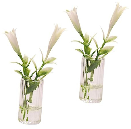 Toyvian 2pezzi Vaso in Miniatura Resistente All Usura Decorazioni Floreali Da Scrivania Vaso Per Bambole Per Ragazza Decorazioni Floreali Da Giardino Grazioso in Miniatura Giglio in Per Ra