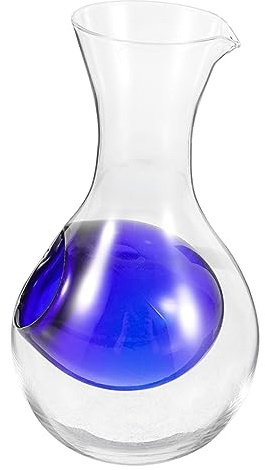 VINTORKY Ice Wine Jug Wine Dispenser Glass Decanter Cold Sake Decanter Feature for Home Bar Serving