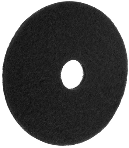 FONDOTIN Floor Cleaning Pad for Polishing and Washing Machines Durable Black Replacement Mat Efficient Household Floor Polishing Accessory for Laminate and Hardwood