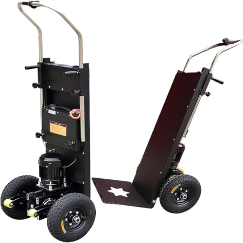 Elektrische Sackkarre Treppensteiger Sackkarre Elektrisch 400 kg Kapazität Teleskopsgriff Arbeitssparend und bequem Für Möbellogistiklager (002)