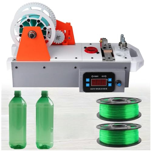 JXUANMM Recycelter PET-Flaschen-Recycler, 3D-Gedruckter Flaschen-Recycler, Desktop-Filament-Extrudermaschine, pultrudiertes 3D-Filament aus Plastikflaschen, PET-Flaschen-Recycling White