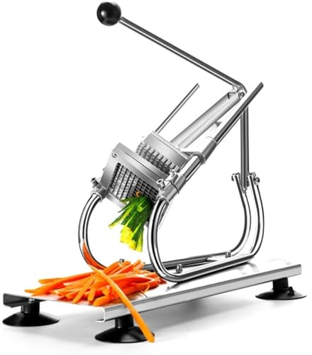 Tagliapatatine Professionale, Tagliapasta Professionale In Acciaio Inox, Patate In Acciaio Inox, Con Lame Da 0,8/1/1,2 Cm, 4 Ventose, for Tagliare Cetrioli, Ravanelli A Strisce.