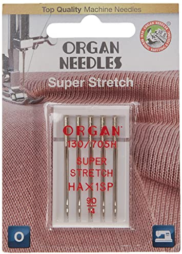Organ Needles # 90/14 HAx1SP Serger x 5 Needles, Silber