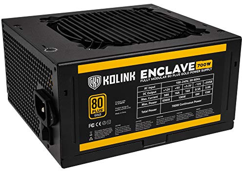 Kolink Enclave unité d'alimentation d'énergie 700 W 20+4 Pin ATX ATX Noir