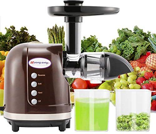 Moongiantgo Manual Juicer Wheatgrass Juicer Squeezer Machine Extractor for Celery Kale Spinach Parsley Ginger Pomegranate Apple Grapes Orange (With Suction Cup Base & Clamp)