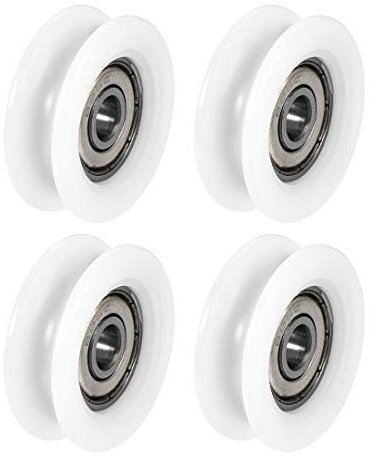 sourcing map U626ZZ U-Rillenführungsrolle, Kugellager, 6 x 30 x 10 mm, doppelt geschirmt (GCr15), Chrom-Stahl-Kugellager, Rollenführungsrad, 4 Stück