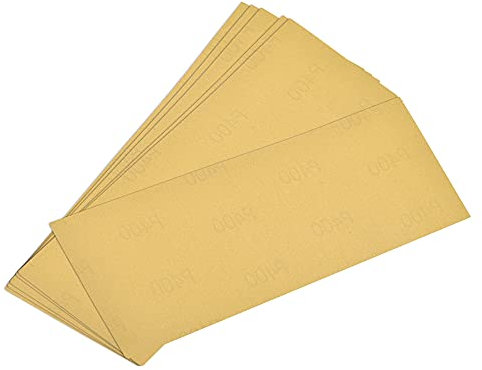 sourcing map 6uds Lija Papel 400 Granos 9 X 3.6 Aluminio Óxido Lijado Hojas para Madera Muebles Acabado Yeso Paneles Metal Pulido