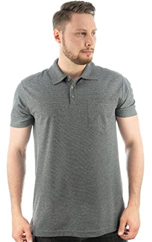 TOM COLLINS Herren Poloshirt Kurzarm Shirt mit Polokragen Zanfi, Größe:XXL, Farbe:anthrazit