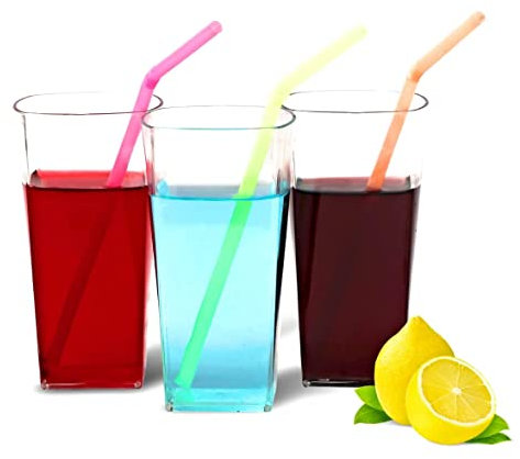 AKX Juego de 6 vasos de plástico irrompibles para agua y zumo/cerveza/vaso de plástico de 300 ml (juego de 6, transparente)