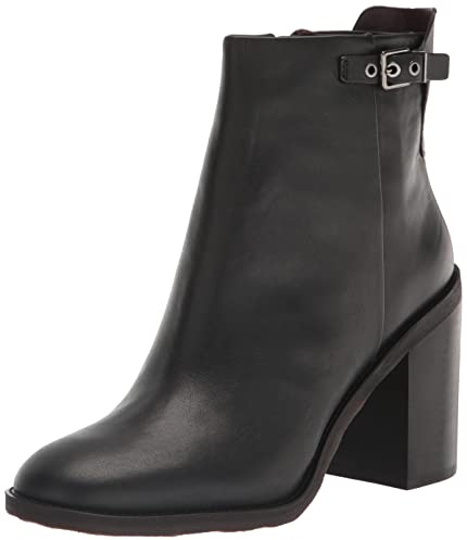 Franco Sarto Damen L-Niet Stiefelette, Schwarz Leder, 39.5 EU