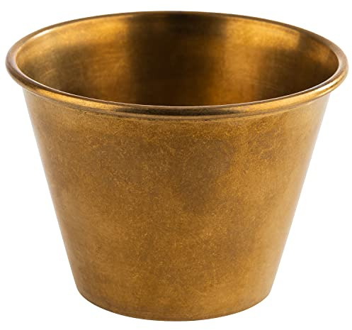 APS 40725 Dipschälchen, 6er-Set, Edelstahl, Ø 6 cm, Höhe 4,5 cm, Gold-Look