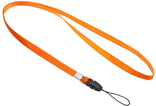 PATIKIL 20pz Collo Cordino 17 0.4 Larghezza Tracolla Cordino Arancione | Staccabile, per Nome Etichetta Badge, Porta Badge ID Carta Chiavi Cellulare Telefoni