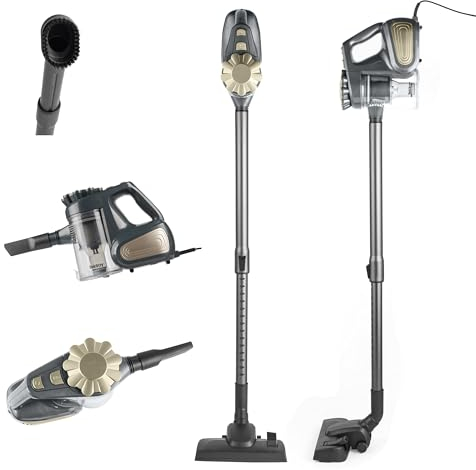 Beldray BEL01731TT Titanium 2-in-1 Hand Vacuum Cleaner - Converts To Handheld Unit, Floor To Ceiling Cleaning, 600ml Dust Container, Washable Extra HEPA Filter, Includes Crevice/Brush Tool, 600W