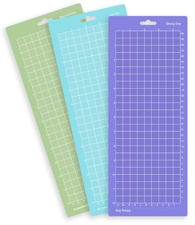 TEKONDA 3 Stück Schneidematte 4,5/ x 12/ Plotterwerkzeug Schneidepad Alternative Gummipads zum Handnähen für Cricut Joy Zubehör