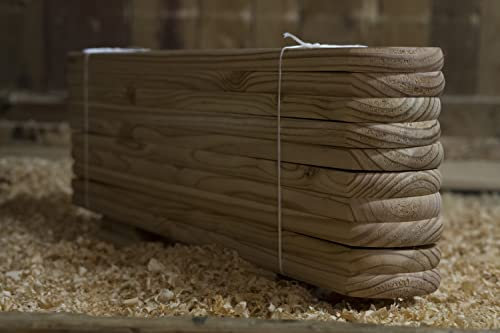 Lot de 60 lattes de clôture en mélèze de Sibérie 9 x 2 x 40 cm