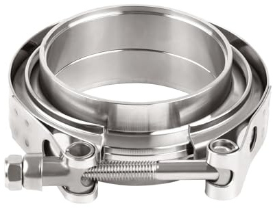 Densieg 76,2 mm (3,0 Zoll) V Band Schellen Kit mit Flanschen - Edelstahl Turbo Auspuffschelle für Auto Performance Fabrication