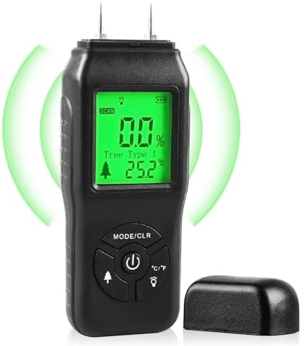 Humidimetre, 4 Modes de Testeur Humidité avec Écran LCD, Précises et Rapides Testeur D'humidité, Testeur Humidité Bois pour la Détermination Rapide de l'Humidité du Bois des Murs et des Matériaux