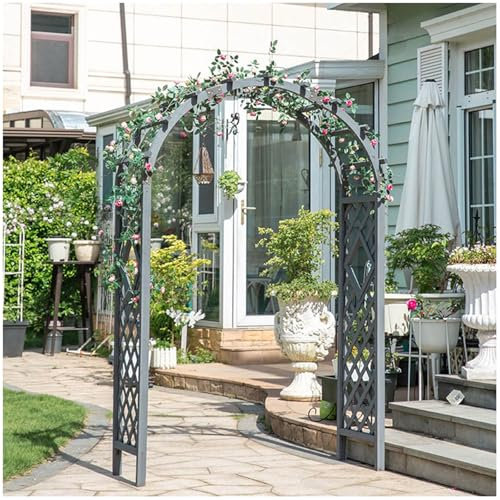 Outdoor Rose Arbor Garden Arch Wooden Arch 47''x85'' 55''x89'' 63''x93'' For Various Climbing Plant Roses Vines Arbor Trellis(140cm W x 227cm H)