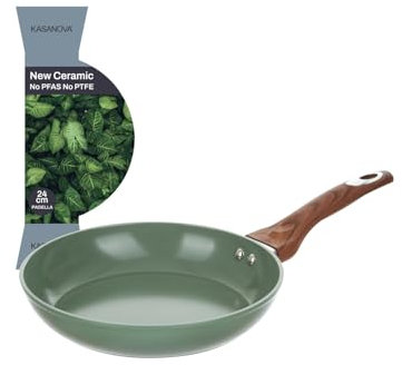 KASANOVA Padella 24 cm in ceramica verde New Ceramic
