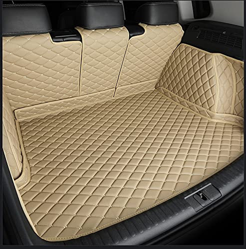 Auto Leder Kofferraummatten für VW Touran 7 Seats 2022 2021 2020 2019 2018 2017 2016, Cargo Teppich Cargo Schutzmatte Bei Allen Wetterbedingungen mit Perfekt Kratzfest Wasserdicht rutschfest