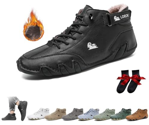 Italienska handgjorda höga stövlar Unisex Outdoor All-terräng Minimalistiska Beck-skor Lättviktsventilerande Halkfria Casual Barfotaskor for vandring Camping & kör Chukka-stövlar(Black Velvet,39 EU)
