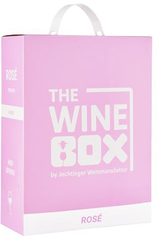 The Wine Box Rosé trocken – Wein Box Jechtinger Roséwein vom Kaiserstuhl mit zarten Aromen von Erdbeere & Himbeere, fruchtig-frisch (1 x 3,0 l Bag-in-Box)