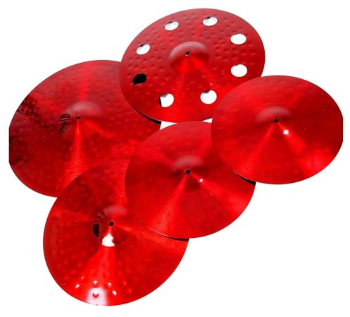 platillos splash Juego De 5 Piezas De Platillos Chinos Rojos(5)