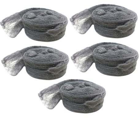 MUCKLILY 5piezas Barrera Inoxidable Para Sellado De Relleno De Lana Para Efectiva Contra Roedores Garajes y De Almacenamiento